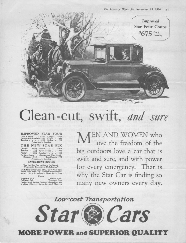 A Star Cars magazine advertisement